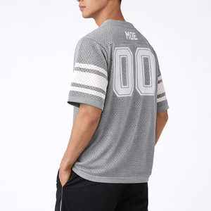 Ropa Deportiva Premium para Hombre, Jersey de Fútbol Americano de Malla Gris, Transpirable, Uniforme de Equipo, Logotipo Personalizado OEM, Uniforme Atlético al por Mayor, EE. UU. - Product Image 5