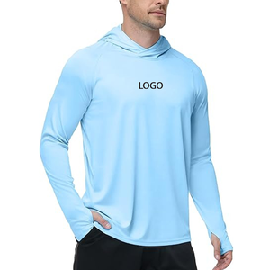 Wholesale Custom Made Men Fishing <b>Hoodie</b> Anti <b>UV</b> Sun <b>protection</b> Plain Blank Long Sleeve Regular Fit OEM ODM Shirts - Product Image 3