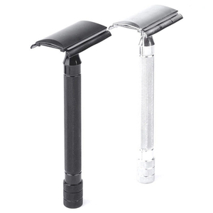 Maquinilla de Afeitar de Seguridad Profesional de Acero Inoxidable, Clásica, para Depilación Suave, con Cepillo Pequeño, Ajustable - Product Image 2