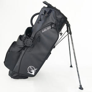 Professional Grade Forest Green Synthetic Leather <b>Golf</b> Bag Featuring Elegant White Contrast Piping and High-Capacity Storage - Product Image 2