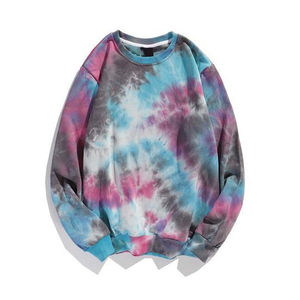 Sweat-shirts en coton à manches longues, style French Terry, tie-dye, col rond, pour hommes - Product Image 3