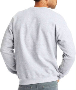 2024 hommes de haute qualité coton pull col rond sweat qualité polaire tissu solide hiver blanc à capuche vêtements - Product Image 3