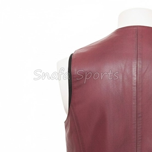 เสื้อกั๊กหนังแท้สไตล์วินเทจสำหรับผู้ชาย แฟชั่นเสื้อไม่มีแขน ขายส่งคุณภาพสูง - Product Image 6