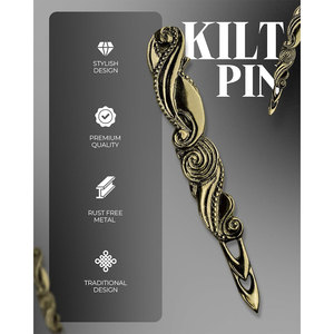 Pin para Kilt con Diseño Tradicional Escocés de Espirales Antiguas, Metal de Alta Calidad para Tartán, Venta al Por Mayor de Fábrica - Product Image 6