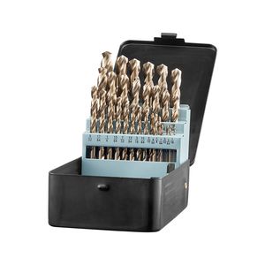 Jeu de 29 forets en cobalt M35 en acier rapide, longueur de travail 20 mm, pour percer le métal et l'acier inoxydable, avec étui de rangement - Product Image 1