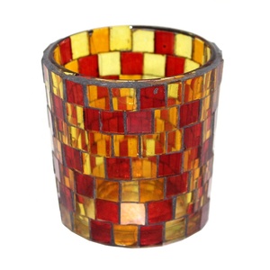 Bougeoir votif élégant de conception unique de bougie en verre finie rouge antique pour le mariage et la décoration intérieure - Product Image 5