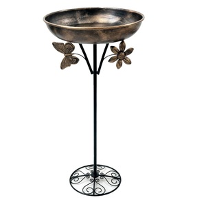 Baño para Pájaros de Metal Vintage Más Vendido, con Material Resistente, para Decoración de Jardín y Experiencia de Alimentación de Aves - Product Image 1