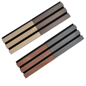 Panneau mural en bois rainuré Décoration intérieure Absorption acoustique Dos en PET MDF Acoustique Mur Acupanel - Product Image 4