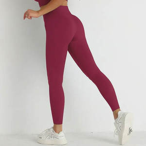 Conjunto de Yoga de Alta Calidad para Mujer, 2 Piezas, Antibacteriano, Spandex/Nailon, Ropa Deportiva Transpirable, Cierre Elástico en la Cintura, Diseño Liso - Product Image 4