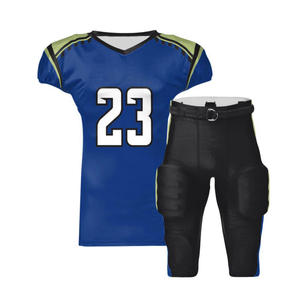 Ensemble d'uniformes de football américain personnalisés, maillot vert # 24 pantalons rembourrés en tissu mesh respirant - Product Image 1