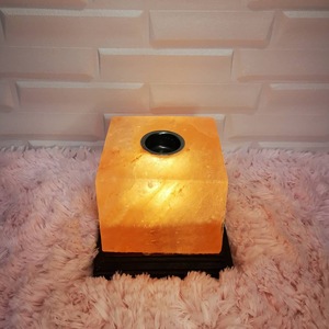 Himalayan Rock Salt Modern Aroma <b>Oil</b> <b>Burner</b> <b>Lamp</b> Natural Pink Salt for Kitchen & Hotel Use - Product Image 1