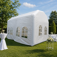 Carpa Inflable Blanca Comercial para Eventos, Impermeable, con Ventanas Transparentes para Bodas, Eventos, Exhibiciones y Uso en Exteriores