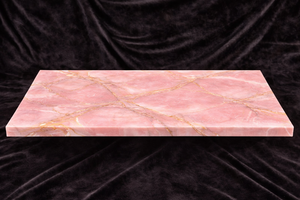 Table à manger moderne de luxe en marbre rose, taille personnalisée, table de salle à manger contemporaine, mobilier de villa de luxe - Product Image 4