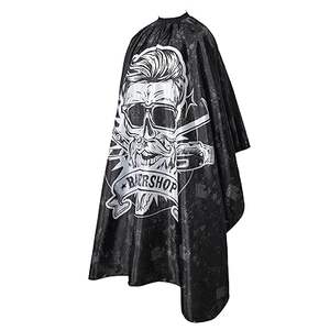Cape de barbier professionnelle Tactus Industries pour hommes, en polyester écologique, imperméable, coupe de cheveux, col élastique réglable - Product Image 4