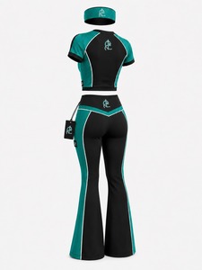 Modern women active <b>set</b> includes top leggings and headband soft breathable fabrics for gym yoga jogging and comfort wear - Product Image 6