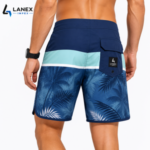Shorts de Playa para Hombre con Estampado de Palmeras Tropicales, Secado Rápido, Elásticos en 4 Direcciones, para Surf, Natación y Deportes Acuáticos, Personalizables - Product Image 4