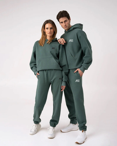 Couple oversized fleece tracksuit pullover hoodie jogger <b>pants</b> unisex winter casual matching sweatsuit set - Product Image 3