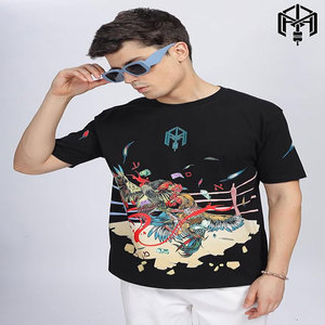 Camiseta en relieve de alta calidad 100% algodón personalizado colores sólidos impresión camisetas para hombre stock camiseta de color sólido - Product Image 2