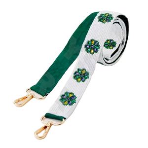 CRYSTAL CRAFT Perles de verre en forme de fleur pour bandoulière de sac, couleur personnalisée, style indien, taille personnalisée, logo personnalisé accepté, accessoires pour sacs - Product Image 1