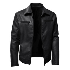 Veste de moto pour homme 2024, printemps automne, nouvelle veste en simili cuir PU, veste de motard décontractée tendance, fermeture éclair décorative - Product Image 6