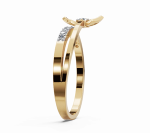 Anillo de diamantes Lumiere con un peso total de 0.240 quilates, engastado con 12 diamantes brillantes para un aspecto radiante y sofisticado. - Product Image 2