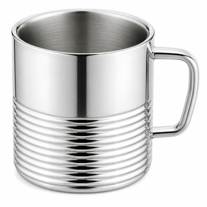 Mug isotherme en acier inoxydable à double paroi avec logo personnalisé, durable et écologique, pour le camping, les voyages en plein air, le café et les boissons. - Product Image 5