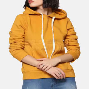 Sweat à capuche tendance pour femme, couleurs personnalisées, anti-rétrécissement, couleur unie, tricoté, pour un usage décontracté. - Product Image 1