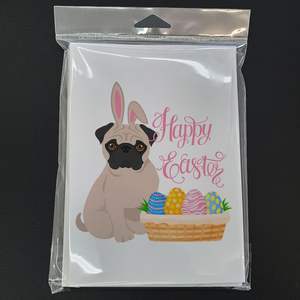 Whimsical Fawn Pug Easter Tarjetas de felicitación Paquete de 8 tarjetas de nota en blanco con sobres A7 Tamaño 5x7 - Product Image 3