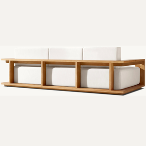 Three-seater <b>square</b> Sectional Sofa Made of Soft Foam Modern Design Suitable for Indoor Use Made of Strong <b>White</b> Teak Wood <b>Frame</b> - Product Image 5