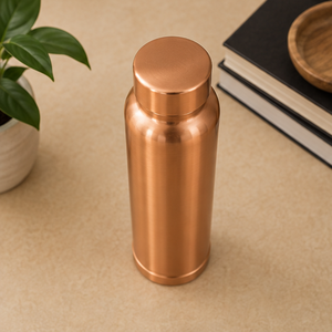 Vaso Artesanal Clásico de Cobre Puro en Oro Rosa, Edición Portátil para Viajes, Diseño Tradicional - Product Image 2