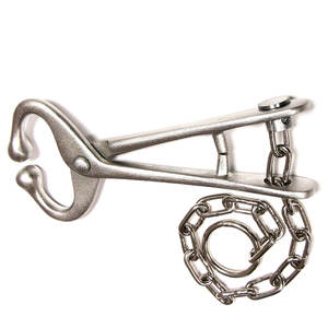 Pinza de nariz de toro de acero inoxidable de 7.5 pulgadas con cadena de 13.5 pulgadas, instrumento veterinario de acero inoxidable de alta resistencia para ganado bovino - Product Image 6