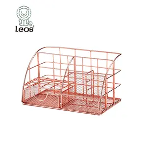 Versatile Rose Gold Desktop Organizer suitable for classrooms and office