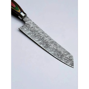 Cuchillo de Chef Jexmoo Personalizado Hecho a Mano con Hoja de Acero de Damasco de 8 Pulgadas, Mango Elegante y Funda de Cuero - Regalo para Chef - Product Image 6