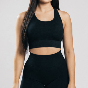 Soutien-gorge de sport personnalisé pour femme, grande taille, imprimé léopard, avec logo frontal, en tissu respirant et doux, et design dos nu, pour ensemble d'entraînement - Product Image 2