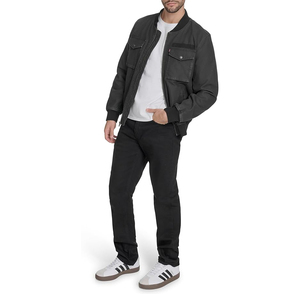 Chaqueta Bomber MA-2 de Mezclilla Vintage para Hombre, con Botones de Cuerno, Transpirable - Product Image 3