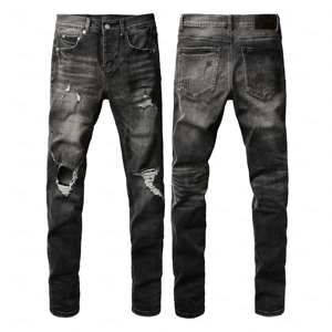 Jeans pour hommes uniques et tendance, coupe slim, denim extensible, personnalisez votre propre logo, fabricant professionnel - Product Image 5