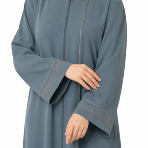 Abaya Istanbul Grace, Elegancia de Medianoche, Abaya Turca, Abaya Otomana de Lujo, Abaya Negra Sultanah, Abaya Negra Premium Zariya - Product Image 3