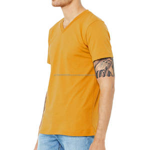 Camiseta Lisa con Logotipo Personalizado al por Mayor, Camiseta de Verano 100% Algodón, Camiseta Extra Grande con Cuello en V - Product Image 5