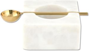 Conteneur à sel et poivre de qualité supérieure, élégant pot à sel et poivre, organisateur moderne pour sel et poivre, salière et poivrière en marbre faites à la main - Product Image 3