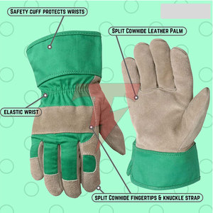 Gants de travail confortables en cuir résistants à la chaleur et aux coupures pour hommes, nouveau style, design personnalisé, faible MOQ, prix de gros - Product Image 6