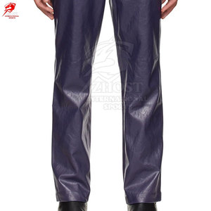 กางเกงหนังผู้ชายมีสไตล์ ดีไซน์ทรงเข้ารูป วัสดุสวมใส่สบายและทนทานสำหรับการสวมใส่ในชีวิตประจำวัน - Product Image 6