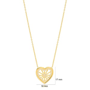 Pendentif en forme de cœur en pierre Zircon, bijou turc, en argent Sterling 925, fait à la main, nouveau Design, tendance - Product Image 2