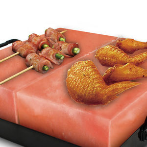 Bloque de Sal Cristalina en Oferta, Losas de Sal Natural, Azulejos Rosados, Sal del Himalaya para Cocinar con Soporte Metálico 30*20*5cm - Product Image 3