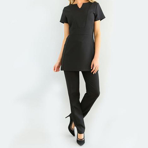 Uniforme de algodón para esteticista, túnica de trabajo, servicio OEM, túnica para recepcionista de spa y salón de belleza, personal de hotel. - Product Image 1