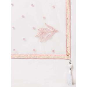 Off-<b>White</b> <b>Sequins</b> Net Bridesmaid Lehenga Choli - Product Image 3