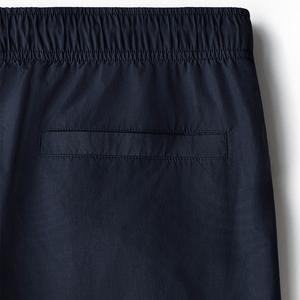 Short de bain pour homme bleu marine à séchage rapide, taille mi-haute avec cordon élastique, décontracté, en tissu tissé pour l'été - Product Image 5