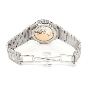 Montre à quartz en acier inoxydable style hip-hop avec diamants Moissanite VVS et bracelet de 20 mm, cadran en verre - Product Image 5