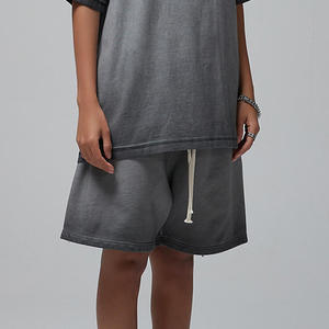 Pantalones Cortos de Algodón para Hombre, Corte Holgado, con Aspecto Vintage Lavado al Ácido - Product Image 3