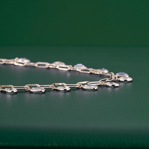 Luxury <b>Statement</b> <b>Necklace</b> Featuring Dangling Pear, Oval, Marquise, and Emerald Cut Lab-Grown Diamonds in 14K Gold For Function - Product Image 5
