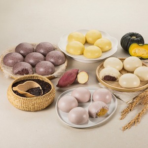 [MILWON] Set de Bollos al Vapor Anheung, Bollo Dulce Tradicional Coreano con Pasta de Frijol Rojo Congelada, Bocadillo para el Desayuno, Jjinppang - Product Image 1